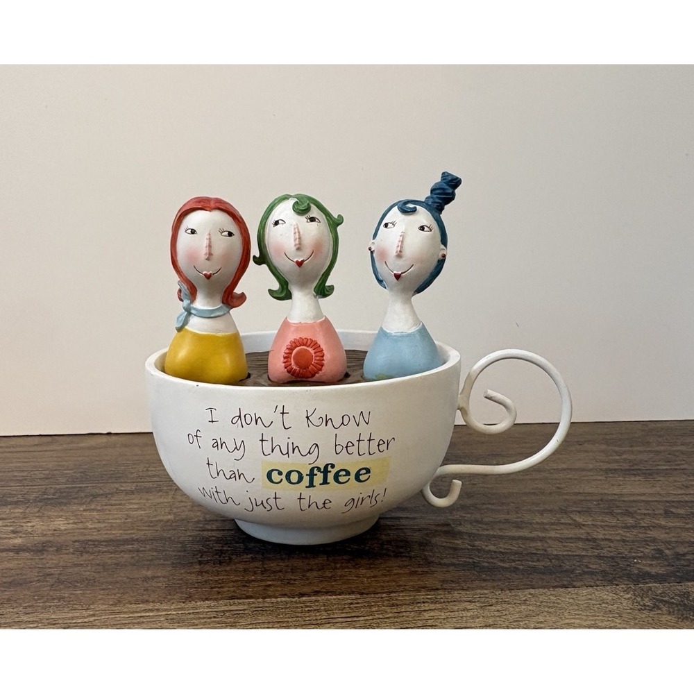 Square One By Jessica Flick Coffee With The Girls 4" Figurine Women In Cup